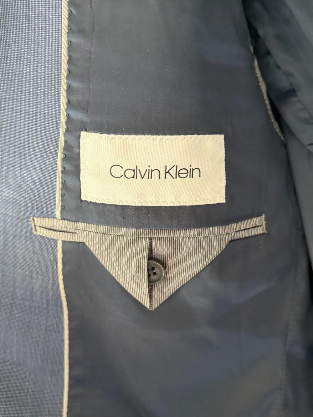 Calvin Klein Men's Classic Navy Two-Button Suit Jacket